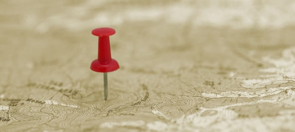 Ponto marcando mapa